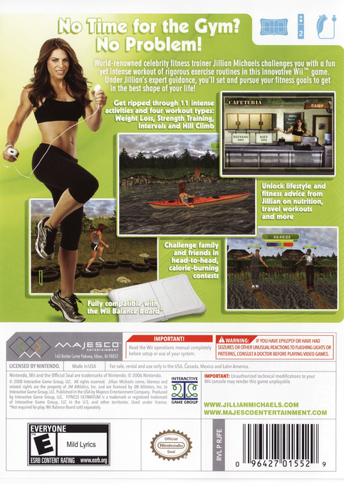 Jillian Michaels Fitness Ultimatum — box-2D-back (US)
