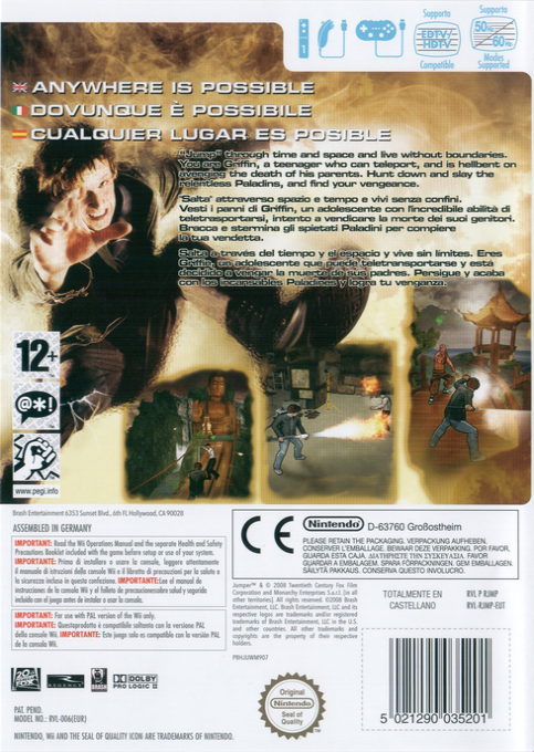 Jumper - Griffin's Story — box-2D-back (EU)