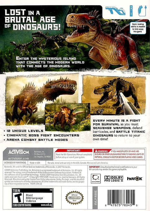 Jurassic - The Hunted — box-2D-back (US)