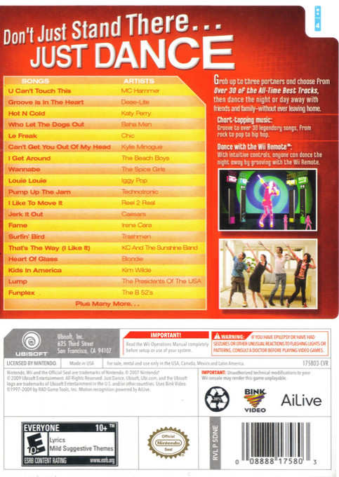 Just Dance — box-2D-back (US)