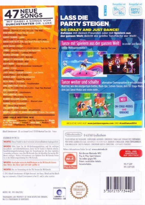 Just Dance 2014 — box-2D-back (DE)