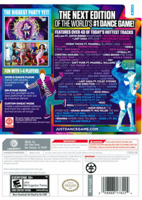 Just Dance 2014 — box-2D-back (US)