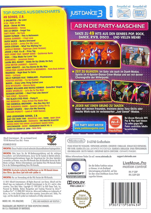Just Dance 3 — box-2D-back (DE)