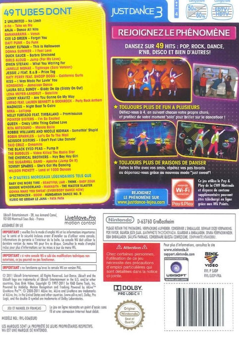 Just Dance 3 — box-2D-back (FR)