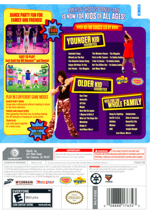Just Dance Kids — box-2D-back (US)