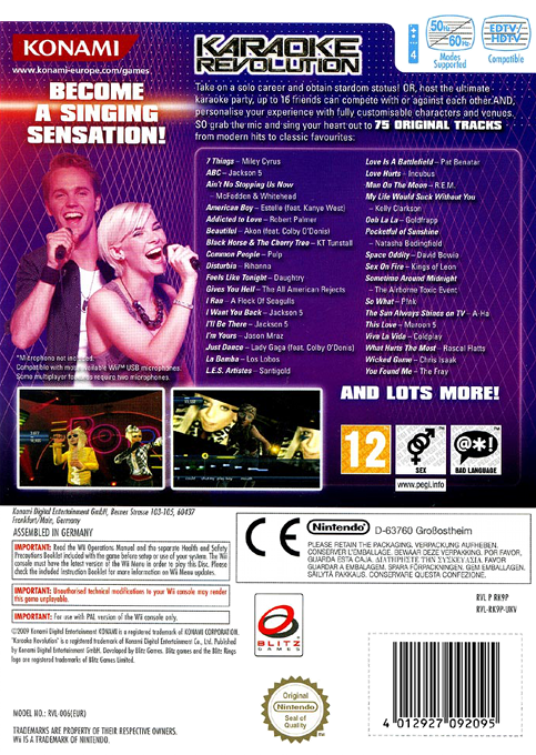 Karaoke Revolution — box-2D-back (EU)
