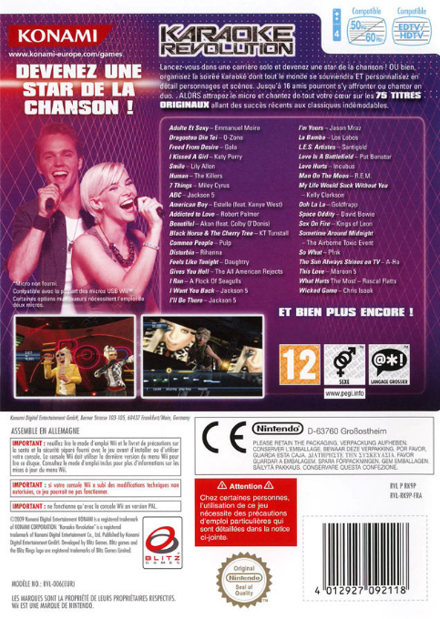 Karaoke Revolution — box-2D-back (FR)