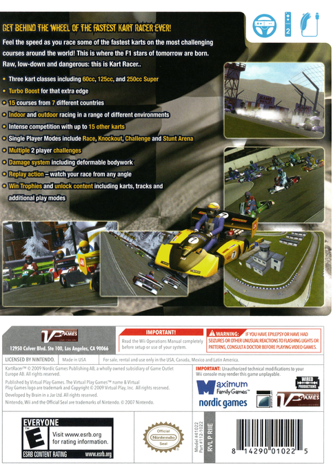 Kart Racer — box-2D-back (US)