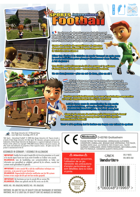 Kidz Sports - International Football — box-2D-back (FR)