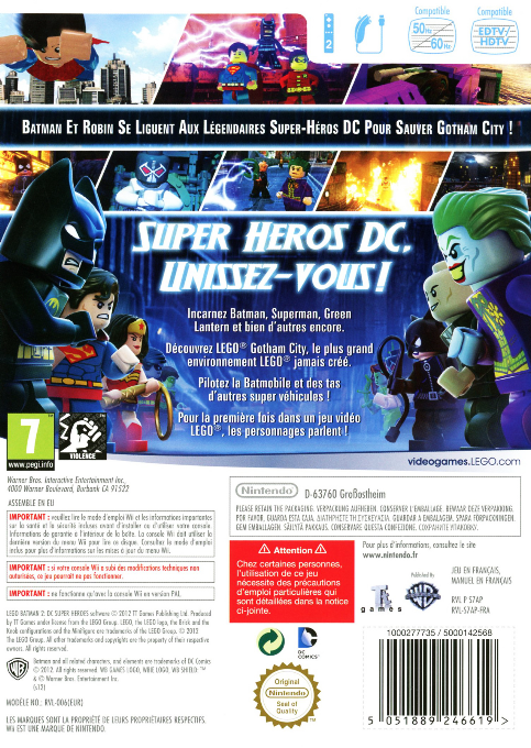 Lego Batman 2 - Dc Super Heroes — box-2D-back (FR)
