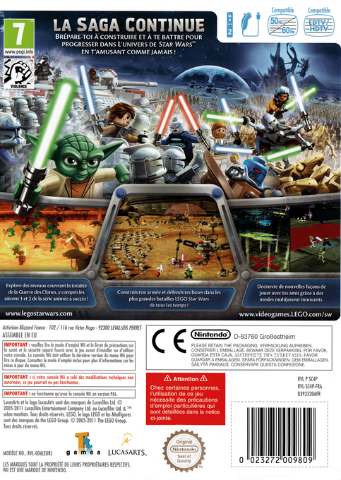 Lego Star Wars 3 - The Clone Wars — box-2D-back (FR)