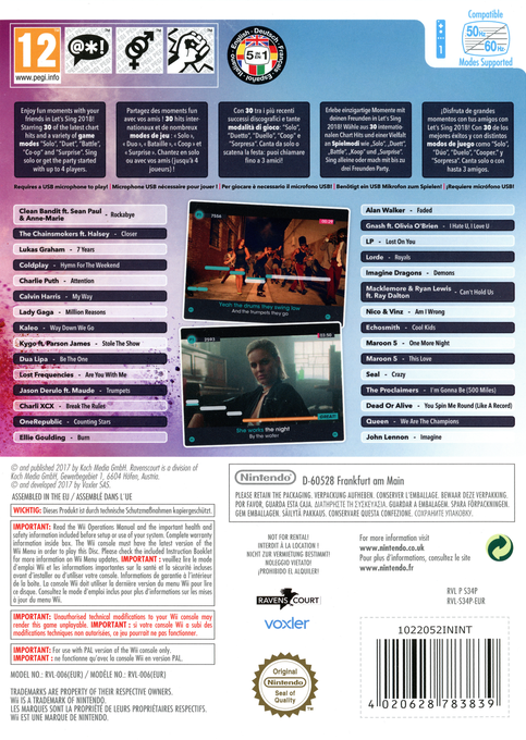 Let's Sing 2018 — box-2D-back (UK)