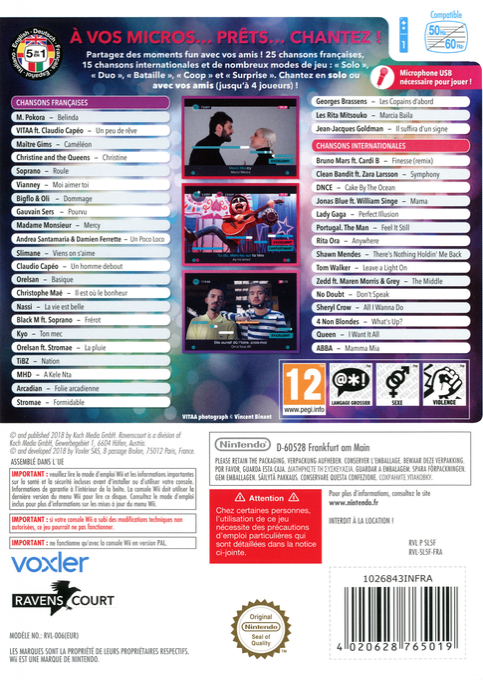 Let's Sing 2019 : Hits Francais et Internationaux — box-2D-back (FR)