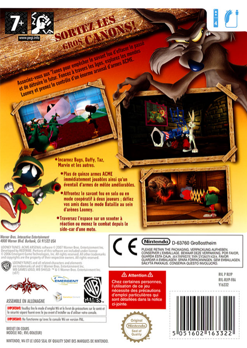 Looney Tunes - Acme Arsenal — box-2D-back (FR)
