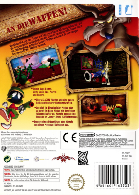 Looney Tunes - Acme Arsenal — box-2D-back (DE)
