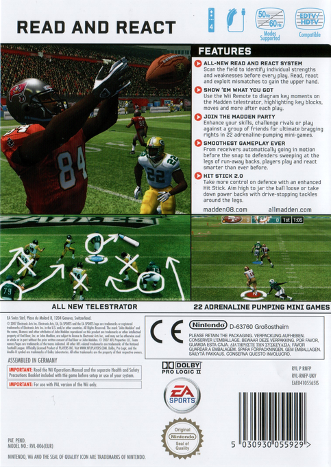 Madden NFL 08 — box-2D-back (EU)