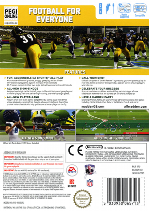 Madden Nfl 09 All-play — box-2D-back (EU)