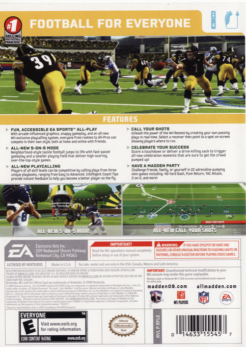 Madden Nfl 09 All-play — box-2D-back (US)