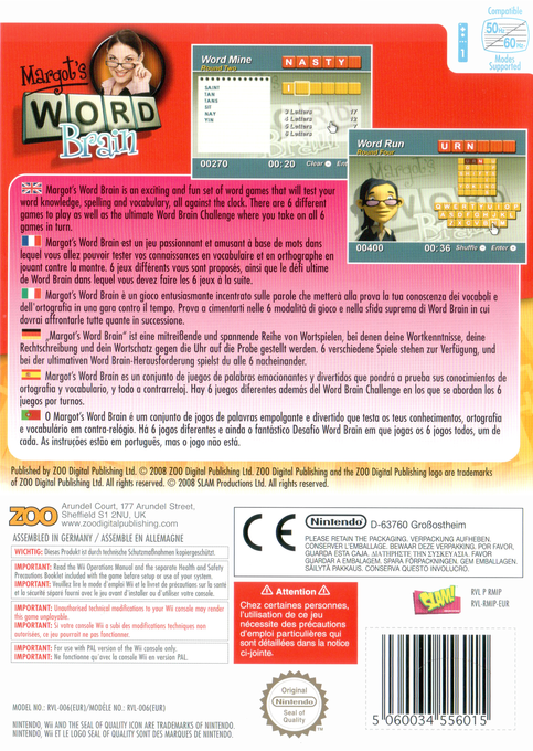 Margot's Word Brain — box-2D-back (EU)