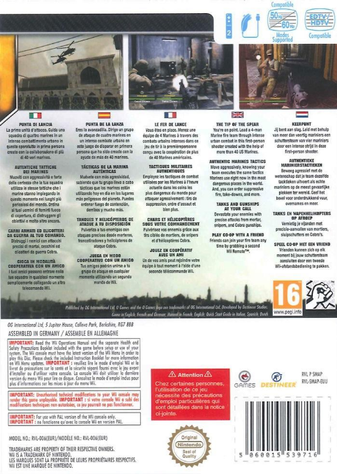 Marines - Modern Urban Combat — box-2D-back (FR)