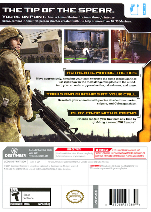 Marines - Modern Urban Combat — box-2D-back (US)