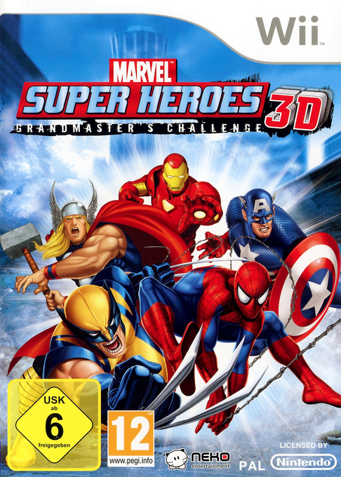 Marvel Super Heroes 3d - Grandmaster's Challenge — box-2D (DE)