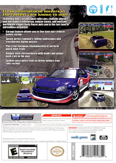 Rally Racer — box-2D-back (US)