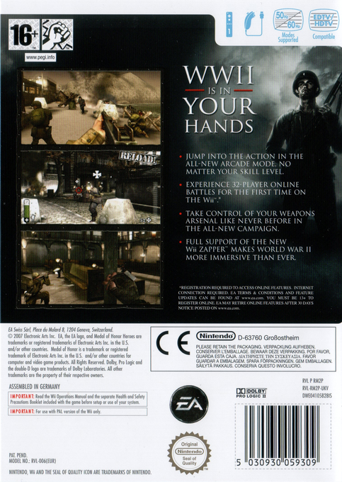 Medal Of Honor - Heroes 2 — box-2D-back (EU)