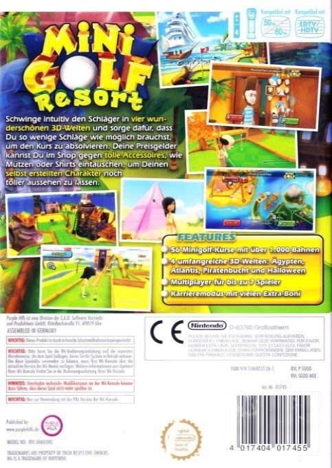Mini Golf Resort — box-2D-back (DE)