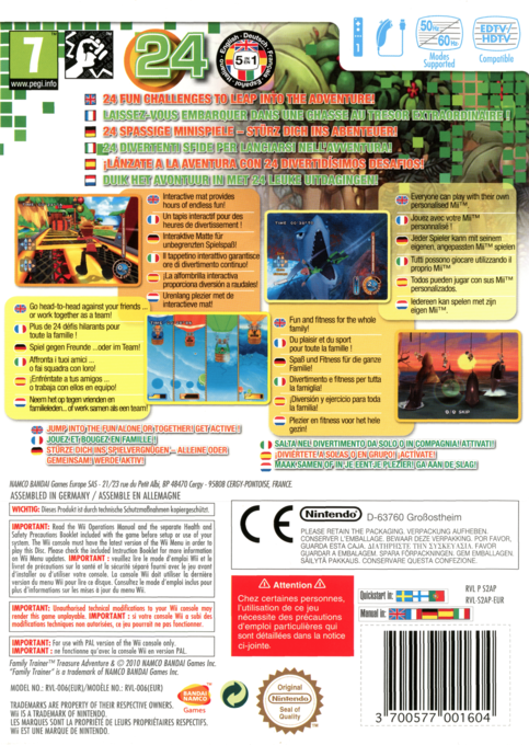 Family Trainer - Treasure Adventure — box-2D-back (EU)
