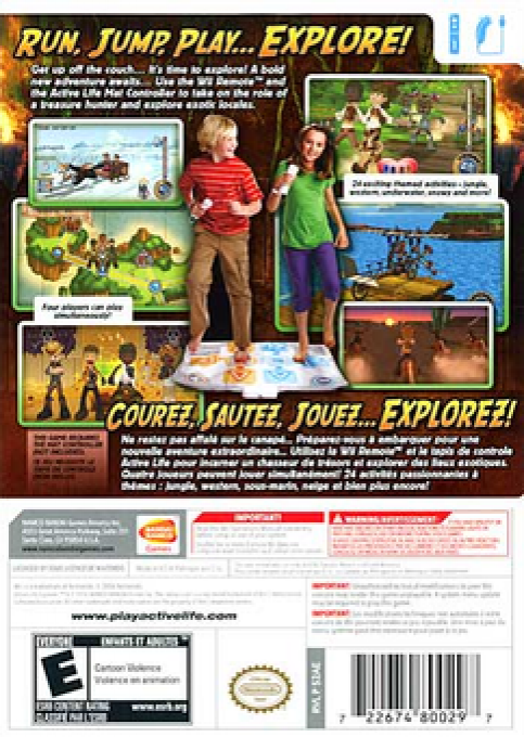 Family Trainer - Treasure Adventure — box-2D-back (US)
