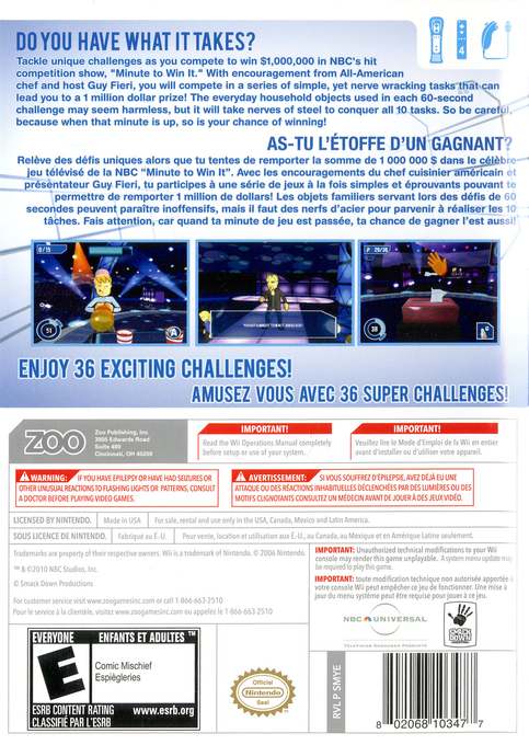 Minute to Win It — box-2D-back (US)