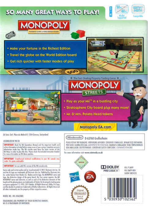 Monopoly Collection — box-2D-back (EU)