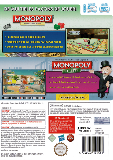 Monopoly Collection — box-2D-back (FR)