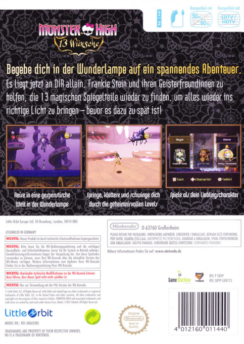 Monster High - 13 Wishes — box-2D-back (DE)