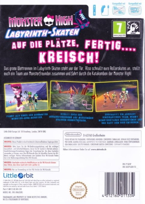 Monster High - Skultimate Roller Maze — box-2D-back (DE)