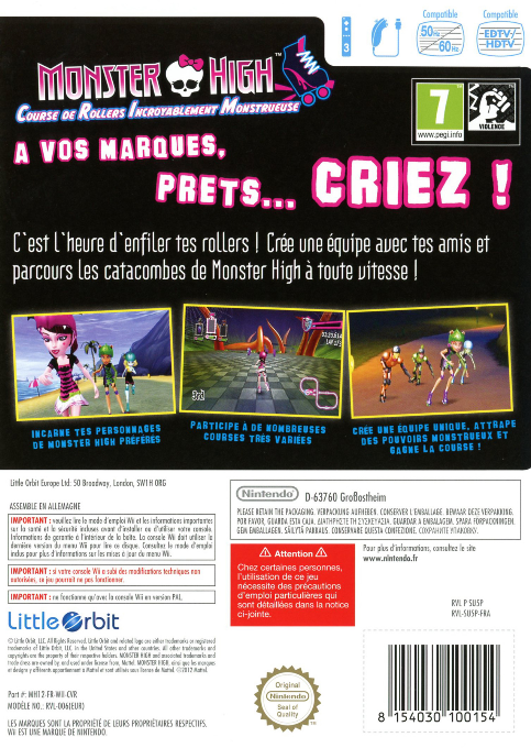Monster High - Skultimate Roller Maze — box-2D-back (FR)