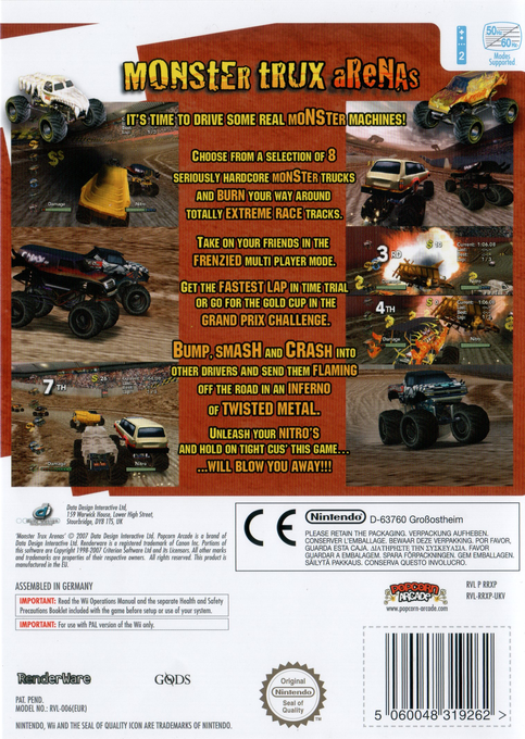 Monster Trux Arenas — box-2D-back (EU)