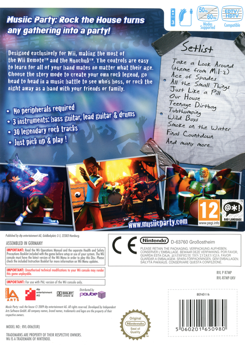 Musiic Party - Rock The House — box-2D-back (UK)