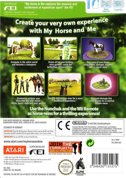 My Horse and Me — box-2D-back (EU)