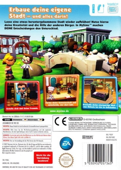MySims — box-2D-back (DE)