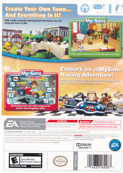 MySims Collection — box-2D-back (US)