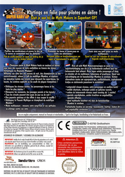 Myth Makers - Super Kart GP — box-2D-back (FR)