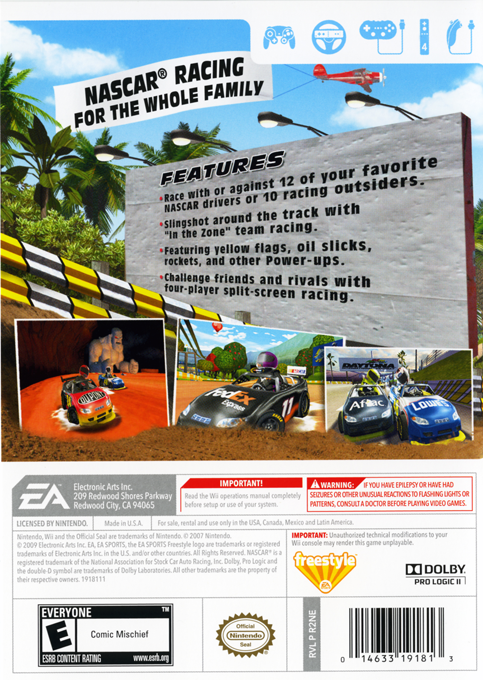Nascar Kart Racing — box-2D-back (US)
