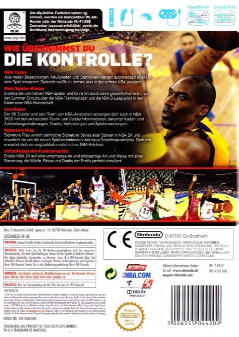 Nba 2k10 — box-2D-back (DE)