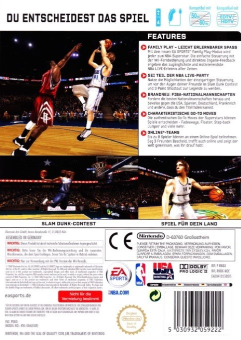 Nba Live 08 — box-2D-back (DE)