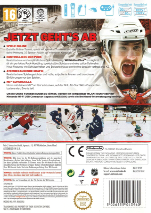 Nhl 2k10 — box-2D-back (DE)