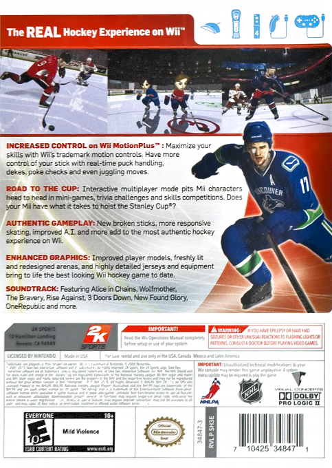 Nhl 2k11 — box-2D-back (US)