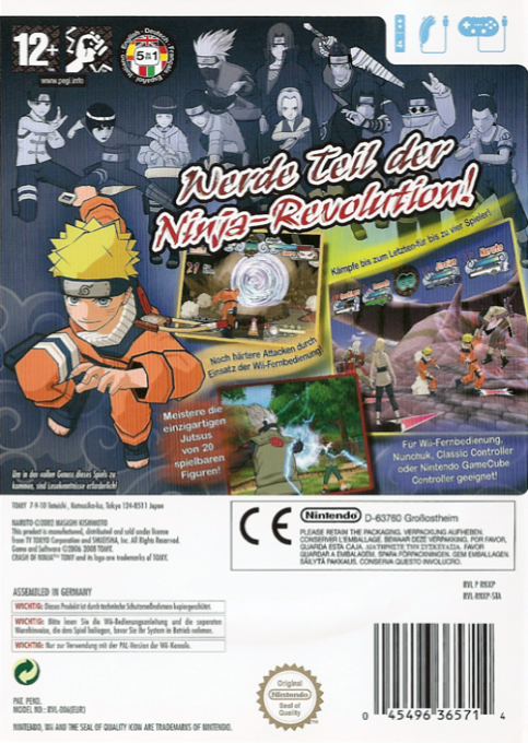 Naruto - Clash Of Ninja Revolution - European Version — box-2D-back (DE)