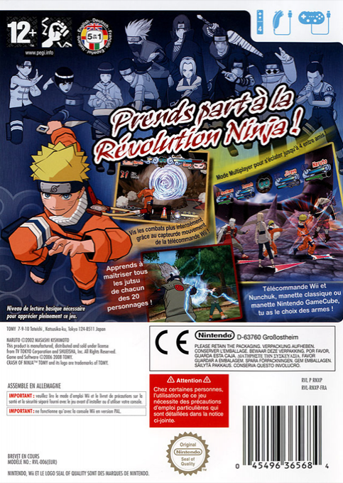 Naruto - Clash Of Ninja Revolution - European Version — box-2D-back (FR)